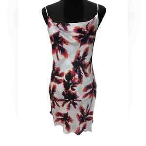 Nordstrom AREA STARS ~ Palm Print Mini Dress In White Multi XS 100% VISCOSE